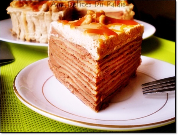 Gâteau de crêpes – Caramel, chocolat et banane