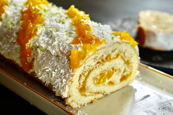 La bûche exotique – noix de coco et mangue