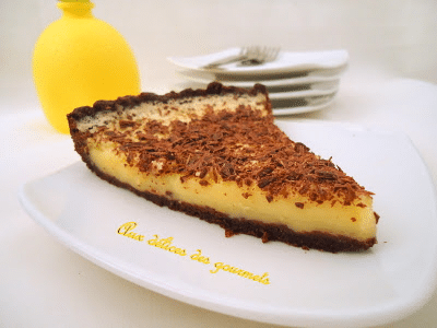 Tarte à la crème de citron et au chocolat